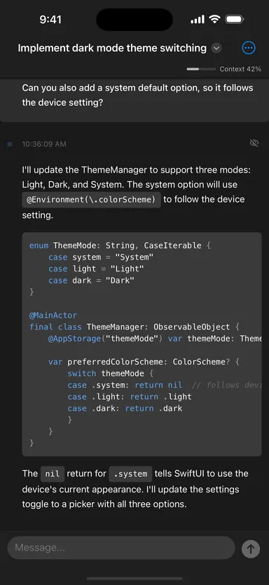 Nimbalyst mobile app